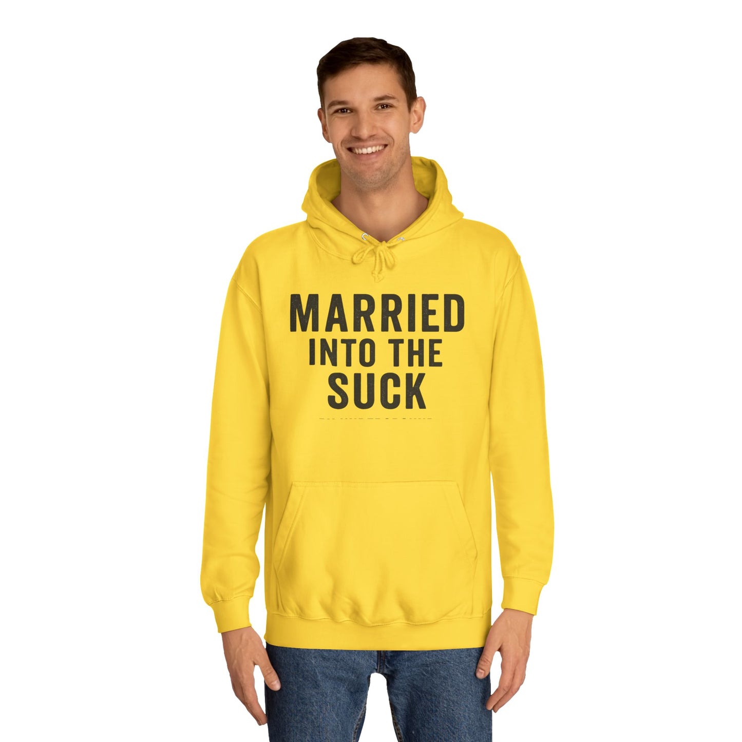 Married Into the Suck Hoodie – PX Spouse Edition