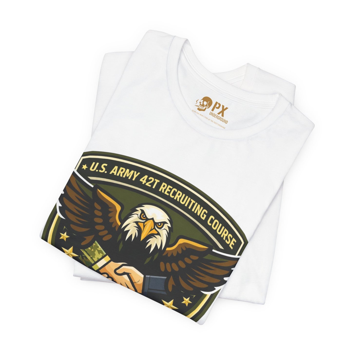 Misfits Fired Up! Eagle Shield T‑Shirt — U.S. Army 42T Recruiting Course