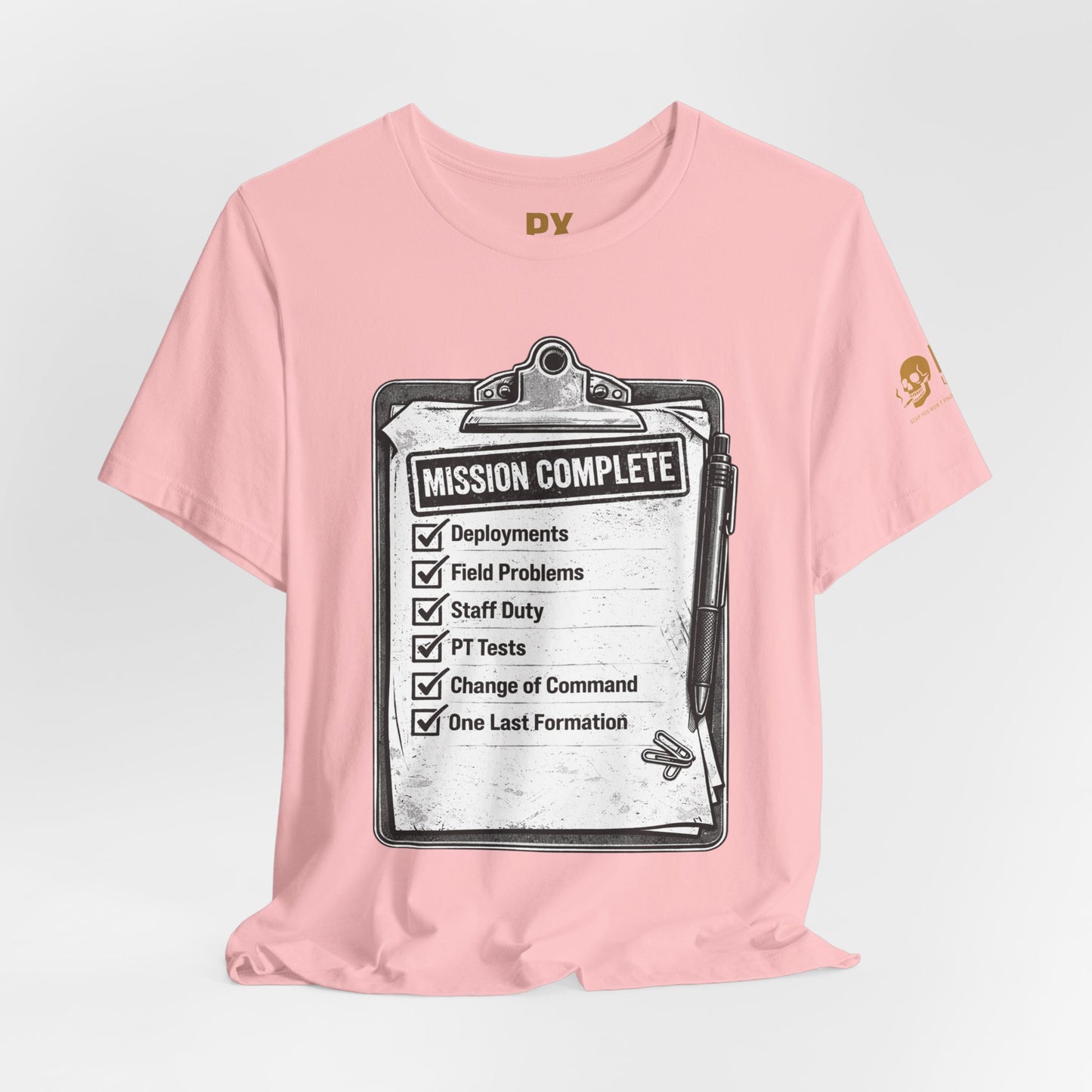 Mission Complete Tee — Military Retirement Checklist Shirt