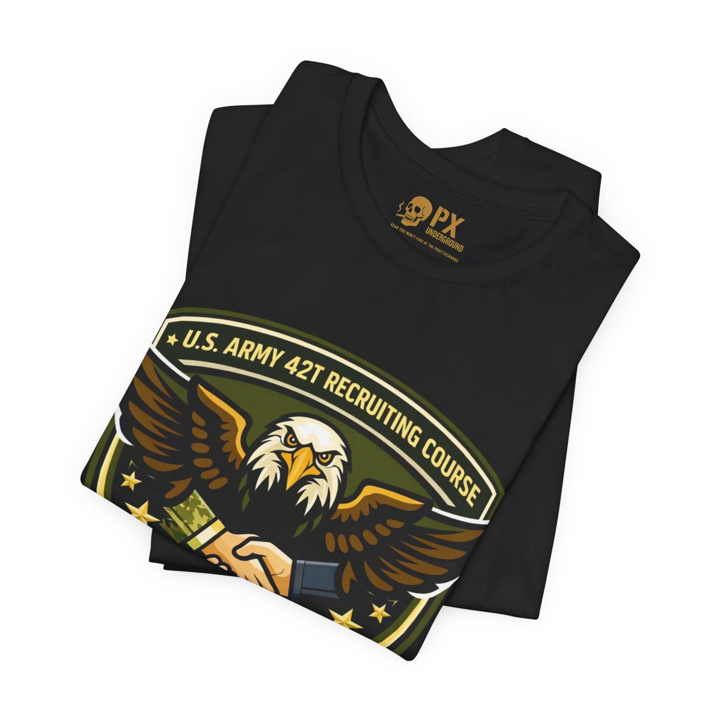 Misfits Fired Up! Eagle Shield T‑Shirt — U.S. Army 42T Recruiting Course
