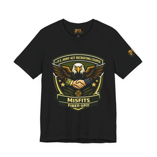 Misfits Fired Up Eagle Shield | Army 42T Course T-Shirt - PX Underground product mockup